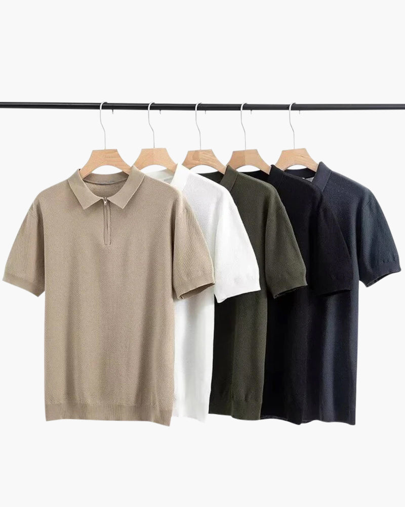 Marbella Zip Up Polo - Dalm Fashion