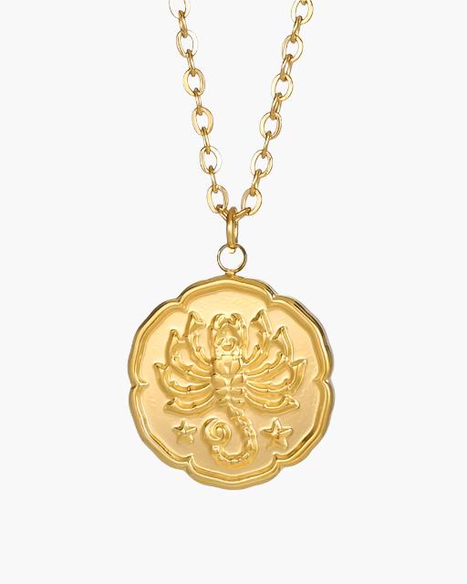 Zodiac Sign Necklace - Gold - Dalm Fashion