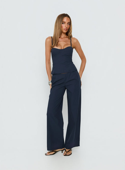 Kierstyn Corset Set Navy