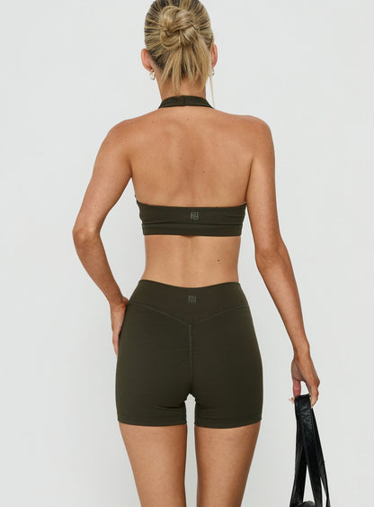 Final Form Active 4" Invisible Scrunch Shorts Olive