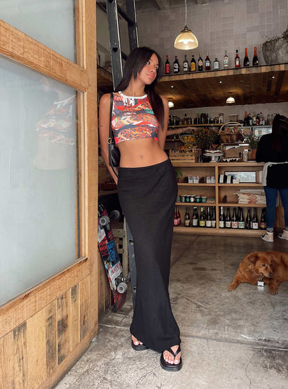 Jodie Maxi Skirt Black Petite