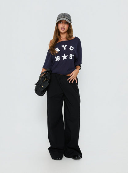 NYC 1997 Loose Graphic Tee Navy