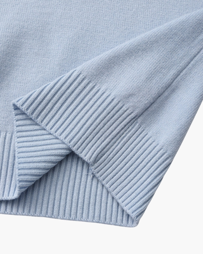 Essential Ribbed Mock Neck Sweater - Dalm Fashion