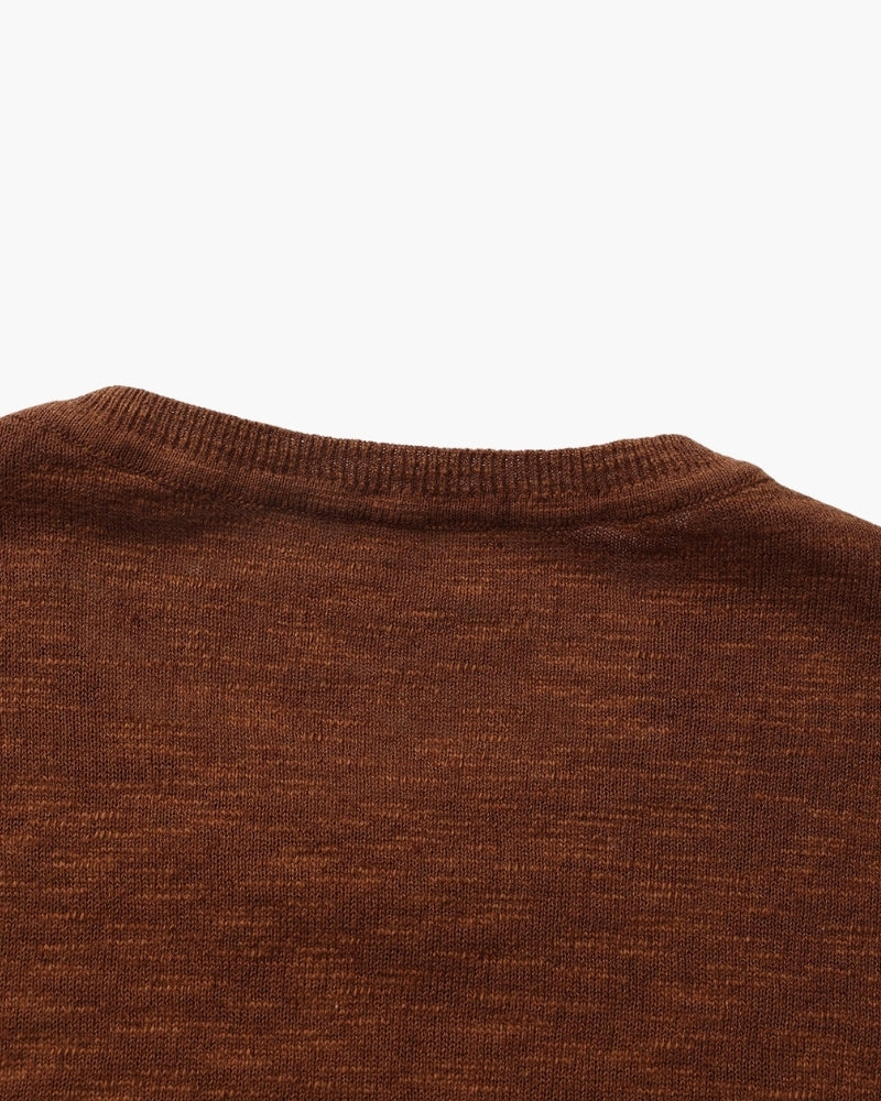 Linen Cotton Essential Crewneck - Dalm Fashion