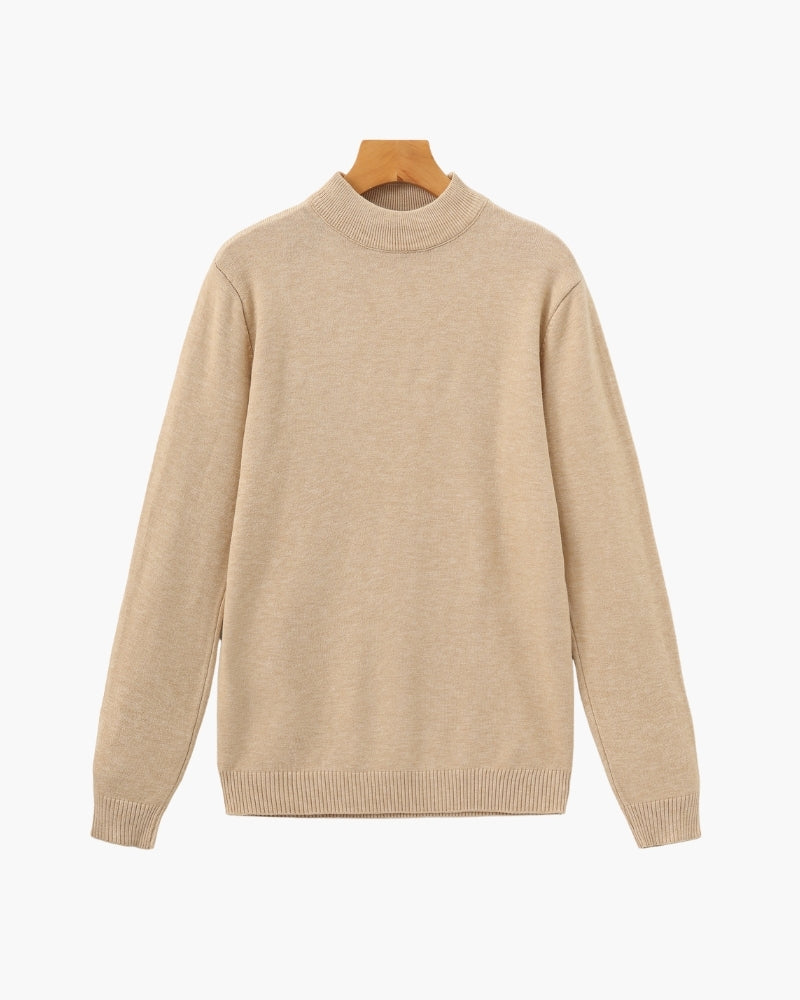 Essential Ribbed Mock Neck Sweater - Dalm Fashion