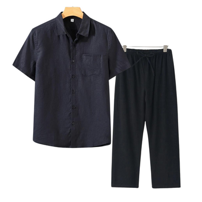 TheighT Linen Set (Short) - Dalm Fashion