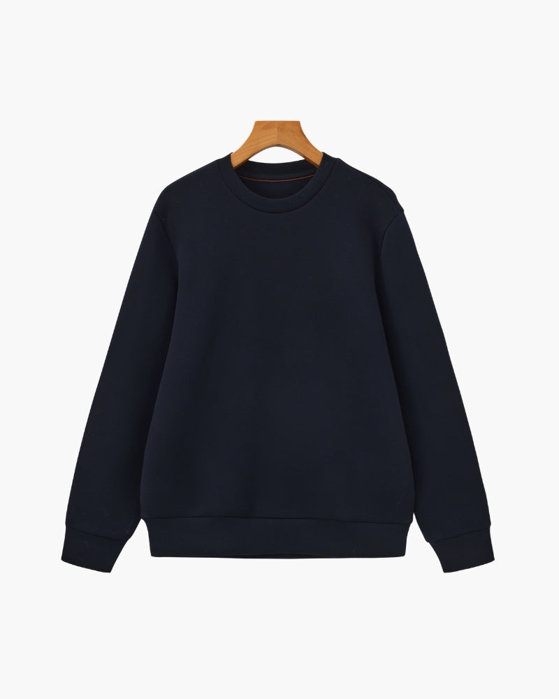 Classic Modal Blend Crewneck Sweatshirt - Dalm Fashion
