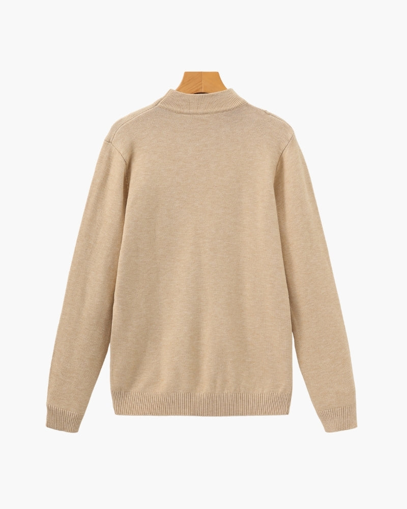 Essential Ribbed Mock Neck Sweater - Dalm Fashion