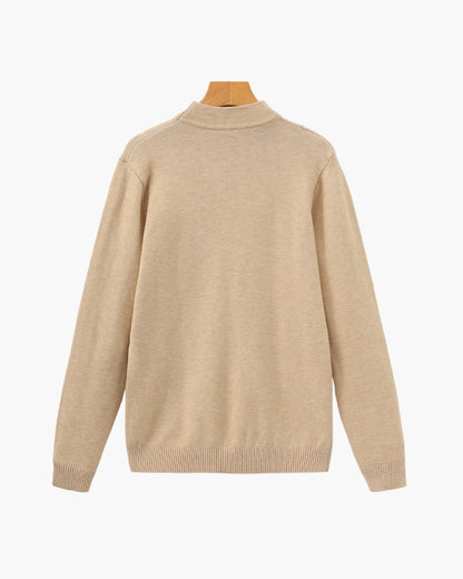 Essential Ribbed Mock Neck Sweater - Dalm Fashion