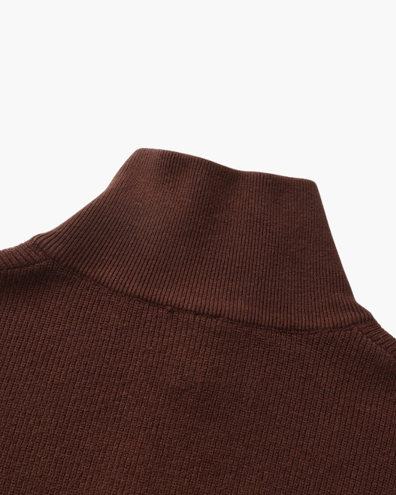 Refined Half-Zip Knit Pullover - Dalm Fashion