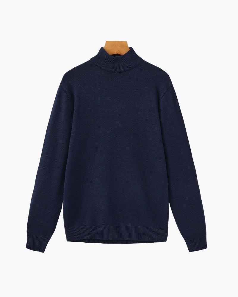 Essential Ribbed Mock Neck Sweater - Dalm Fashion