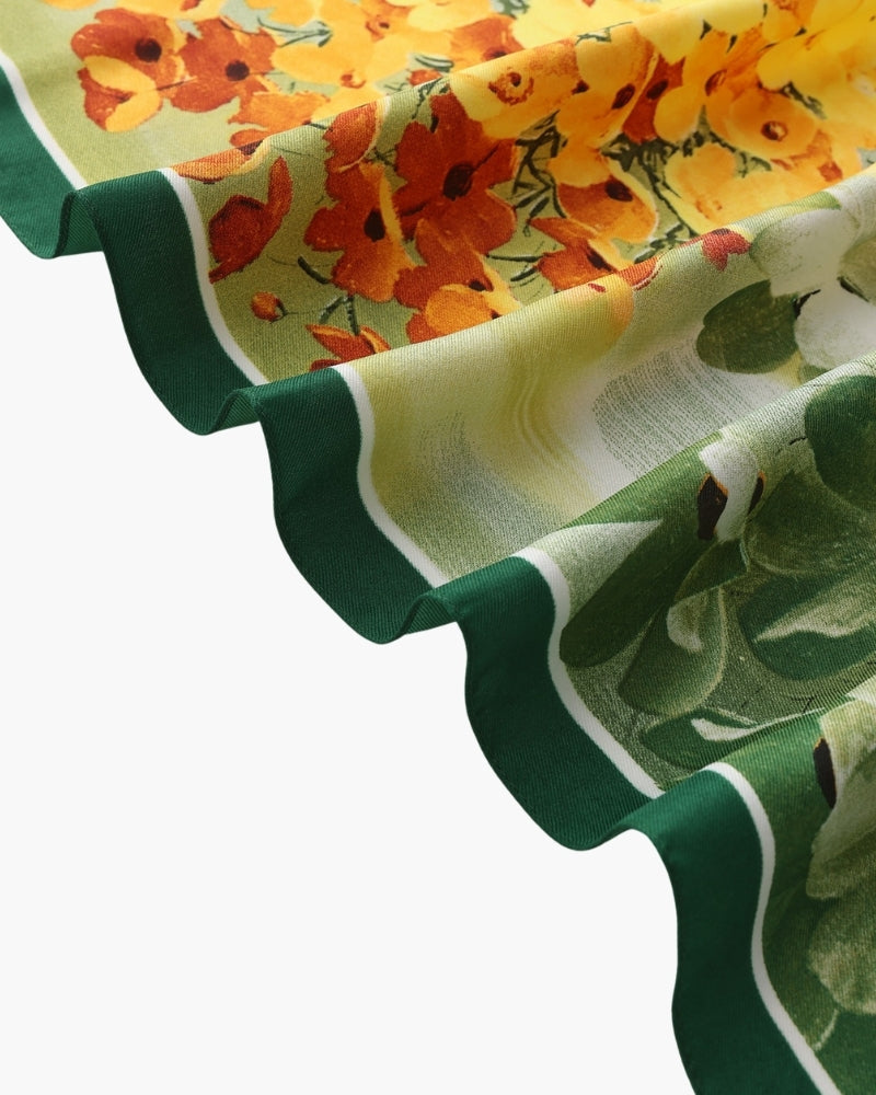 Old Money Impressionist Garden Scarf - Dalm Fashion
