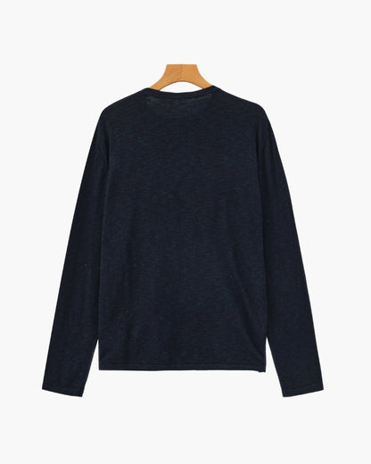 Linen Cotton Essential Crewneck - Dalm Fashion