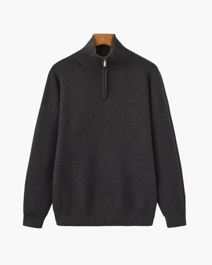 Refined Half-Zip Knit Pullover - Dalm Fashion