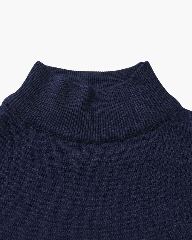 Essential Ribbed Mock Neck Sweater - Dalm Fashion
