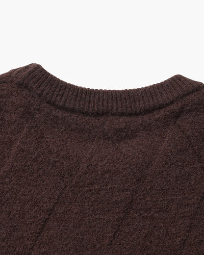 Diamond Knit Crewneck Sweater - Dalm Fashion