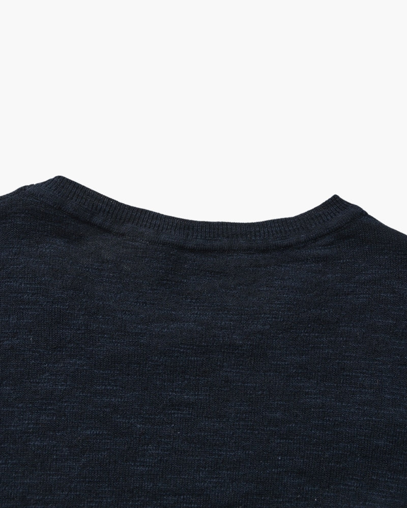 Linen Cotton Essential Crewneck - Dalm Fashion