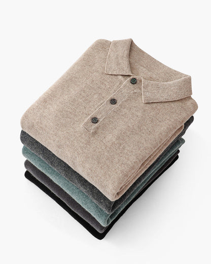 100% Cashmere Polo - Dalm Fashion