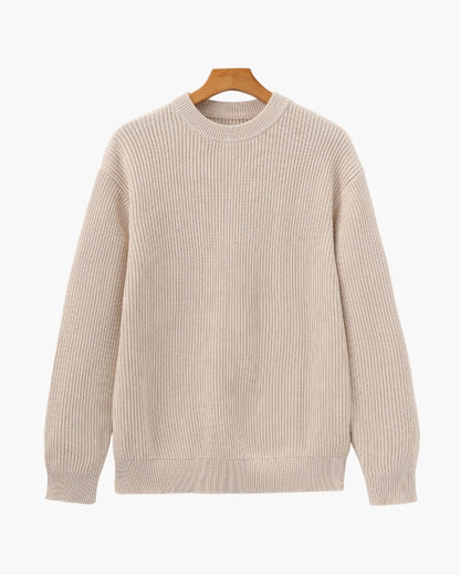 Rib Knit Crewneck - Dalm Fashion