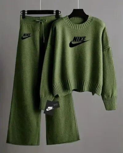 Nike Cropped Knit Set - Dalm Fashion