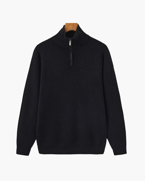 Refined Half-Zip Knit Pullover - Dalm Fashion