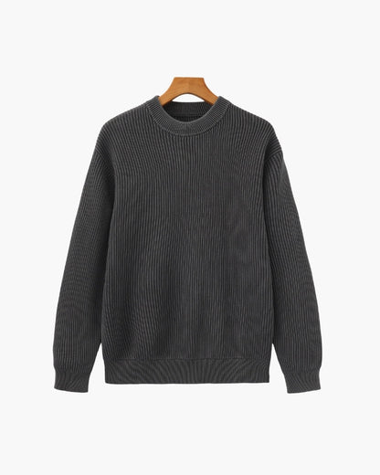 Rib Knit Crewneck - Dalm Fashion