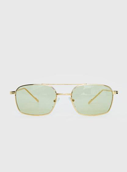 For The Plot Aviator Sunglasses Gold / Light Yellow