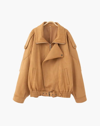Vintage Suede Drape Jacket - Dalm Fashion