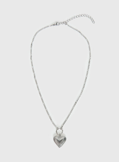 Honey Haze Stainless Silver Pendant Necklace Silver