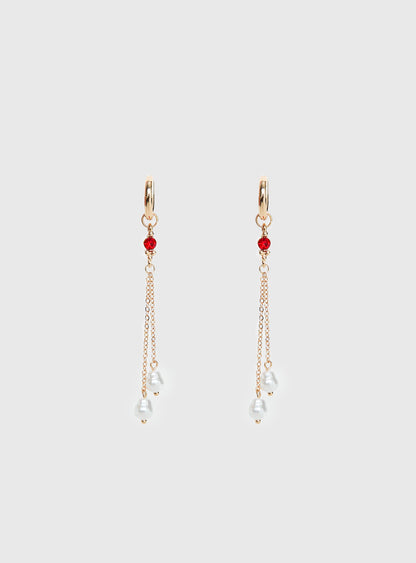 What Is Life Dangly Earrings Gold