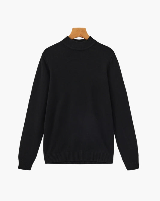 Essential Ribbed Mock Neck Sweater - Dalm Fashion