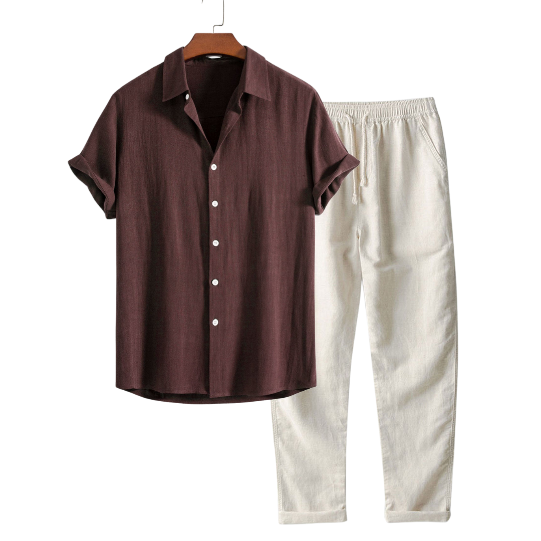 Palau - TheighT Short-Sleeved set - Dalm Fashion