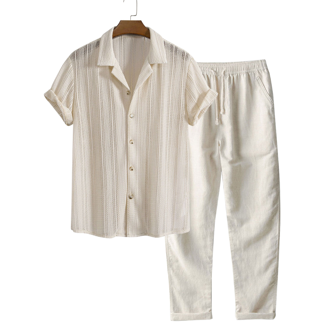 Suva - TheighT Short-Sleeved Set - Dalm Fashion