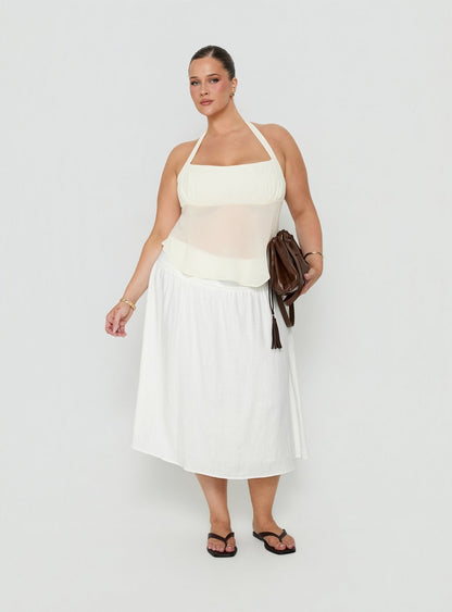 Finesse Halter Top Yellow Curve