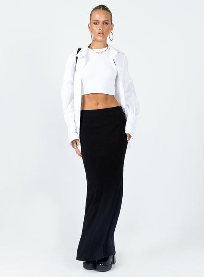 Jodie Maxi Skirt Black Petite
