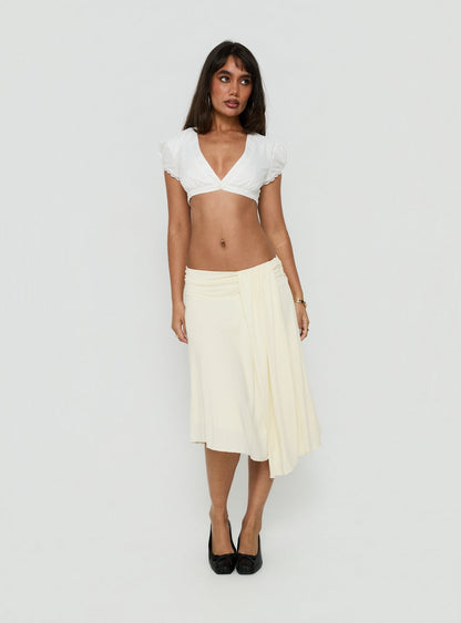 Delliah Micro Crop Top White