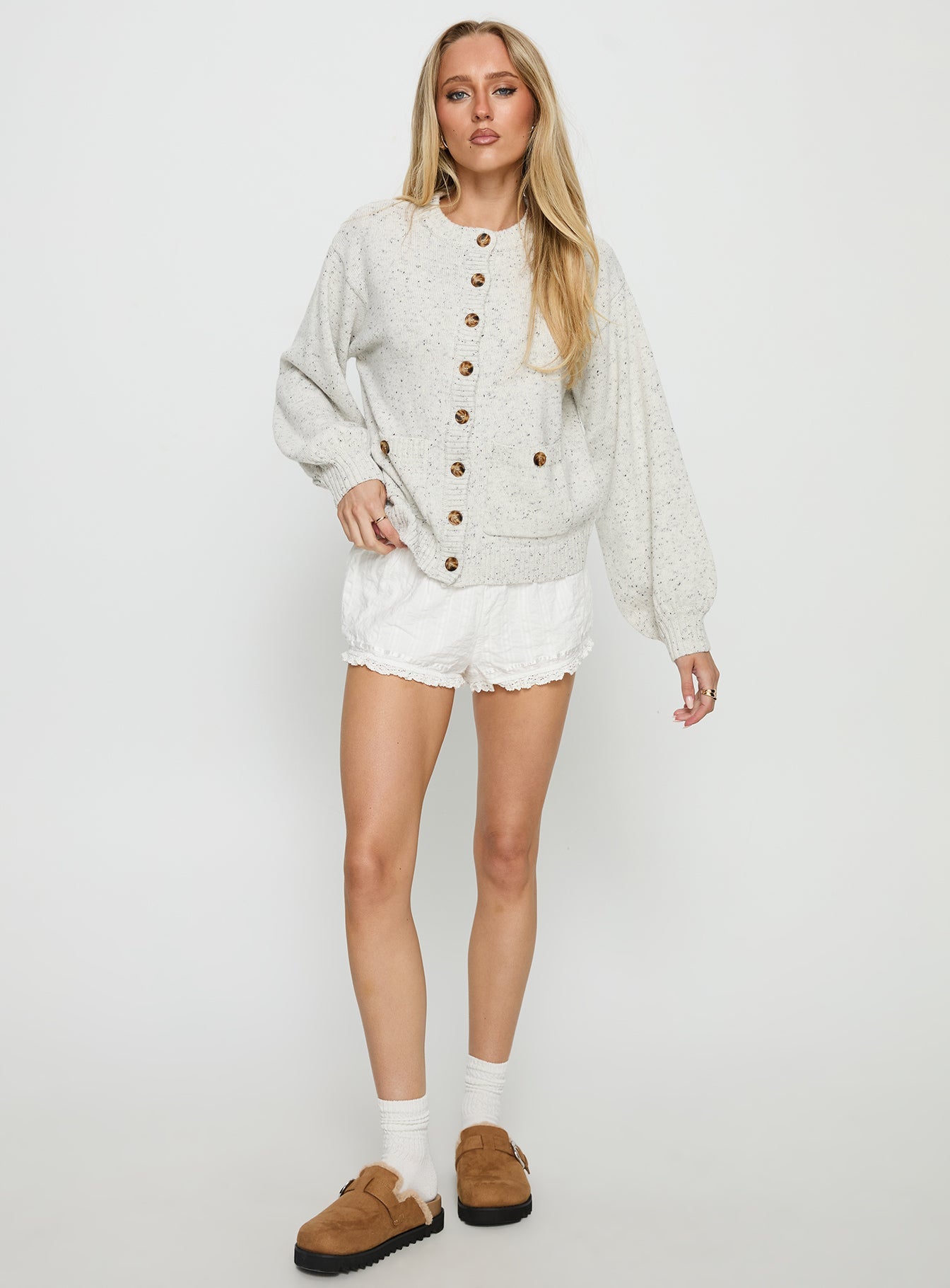 Dorah Boxy Cardigan Grey