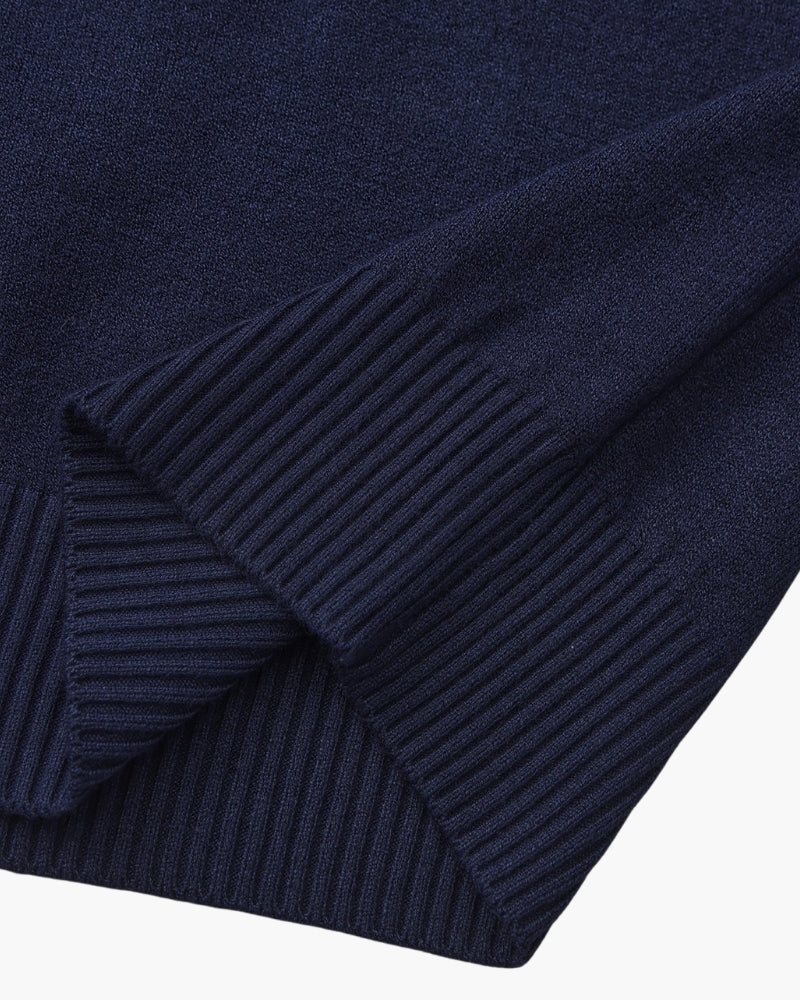 Essential Ribbed Mock Neck Sweater - Dalm Fashion