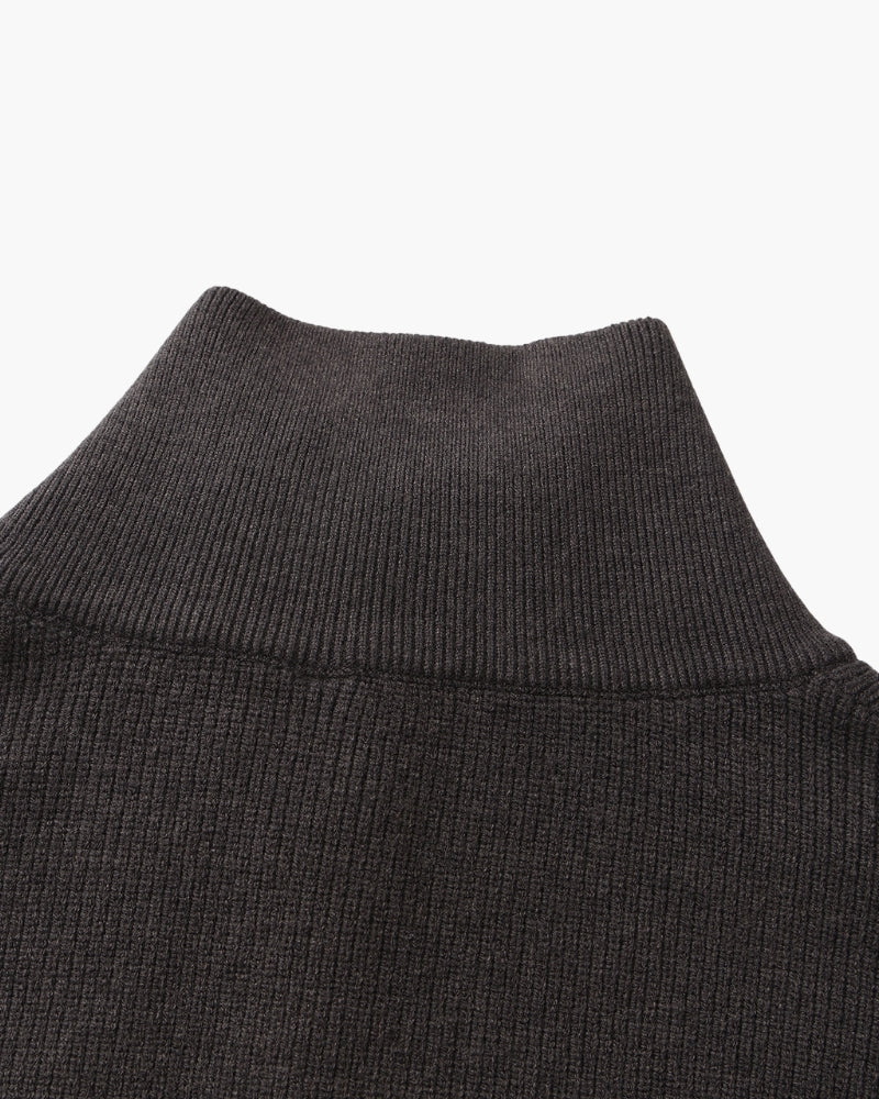 Refined Half-Zip Knit Pullover - Dalm Fashion