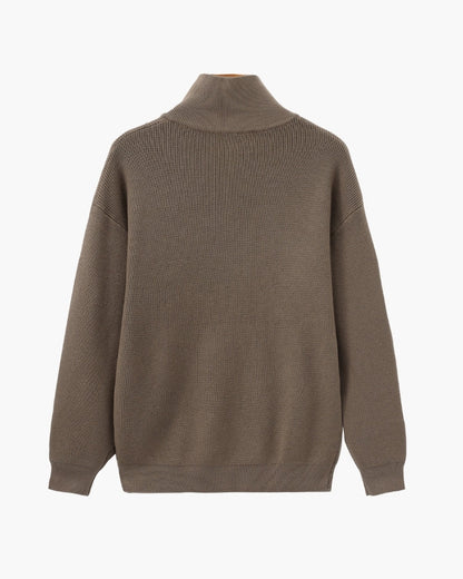Refined Half-Zip Knit Pullover - Dalm Fashion