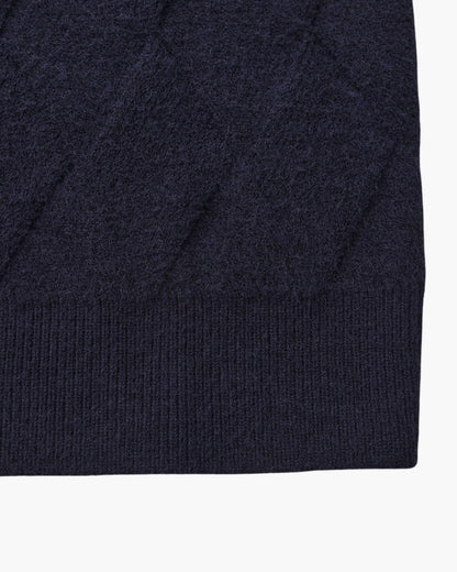 Diamond Knit Crewneck Sweater - Dalm Fashion