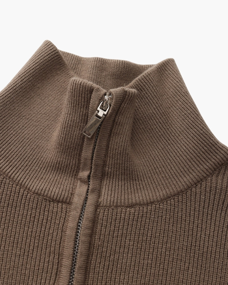 Refined Half-Zip Knit Pullover - Dalm Fashion