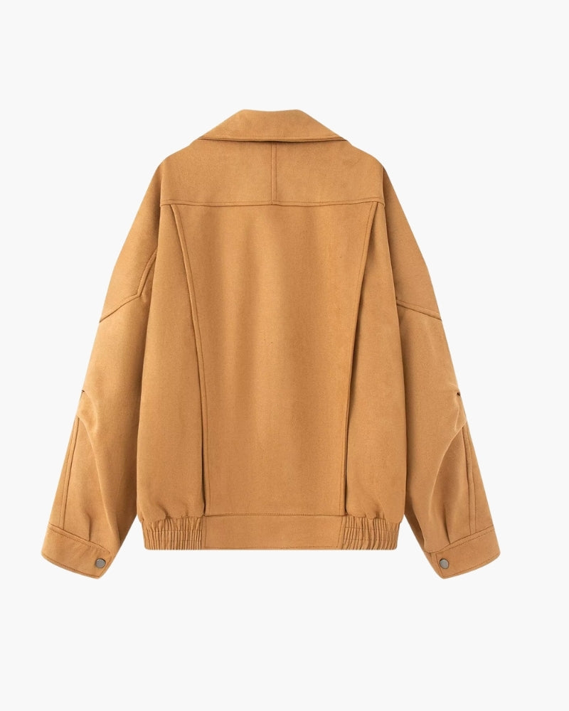 Vintage Suede Drape Jacket - Dalm Fashion