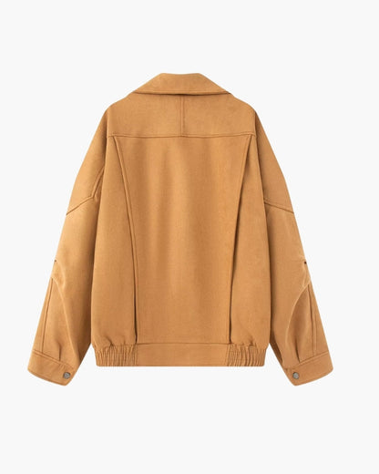 Vintage Suede Drape Jacket - Dalm Fashion