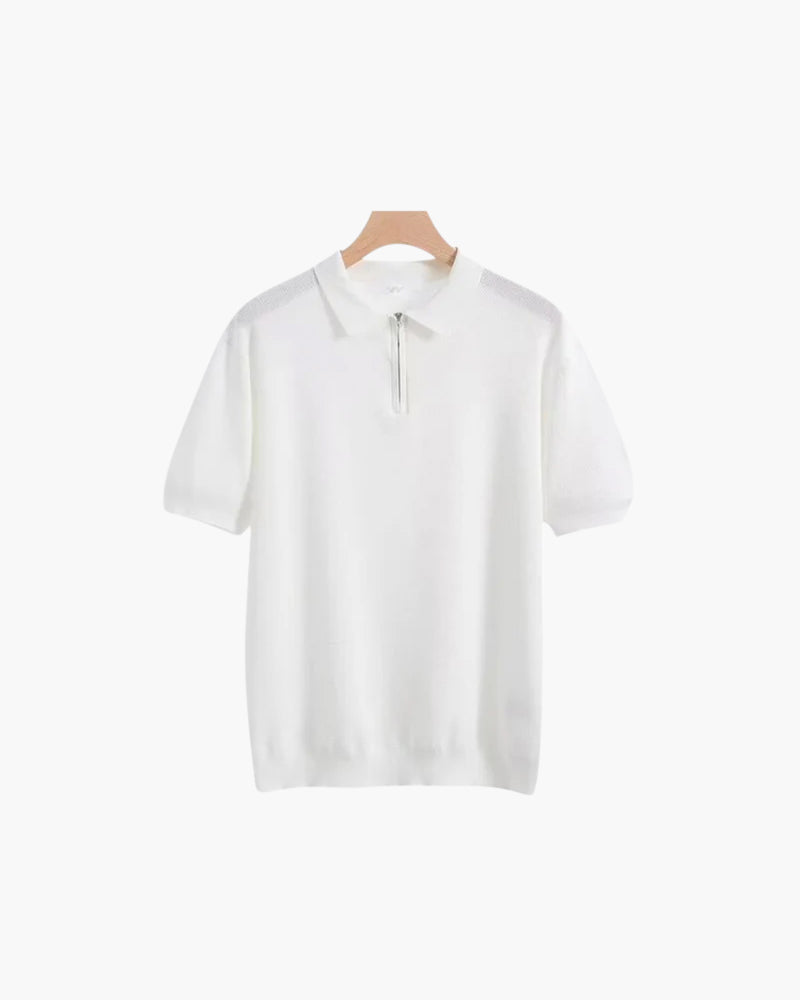 Marbella Zip Up Polo - Dalm Fashion
