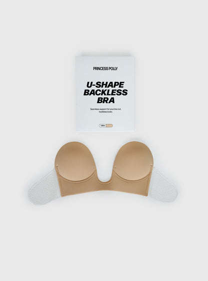 U-Shape Backless Bra Beige