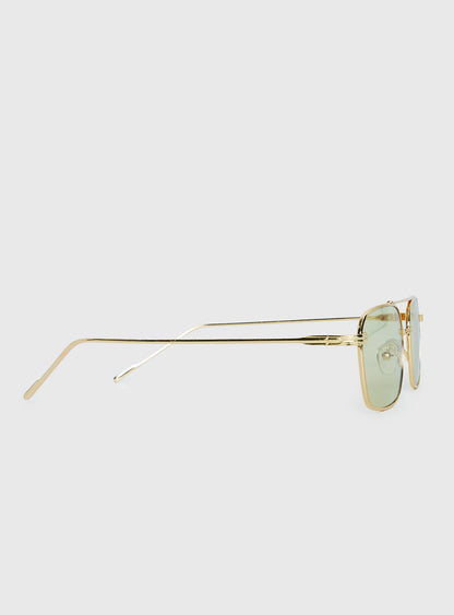 For The Plot Aviator Sunglasses Gold / Light Yellow