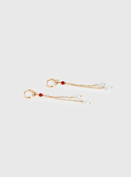 What Is Life Dangly Earrings Gold