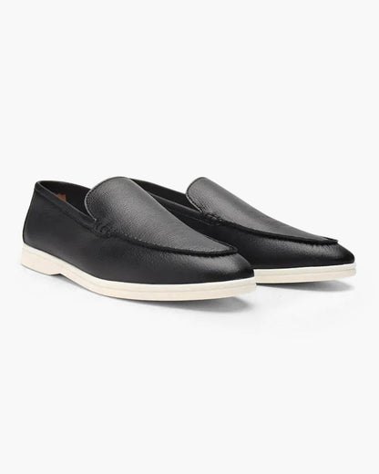Cowhide Leather Loafers - Dalm Fashion
