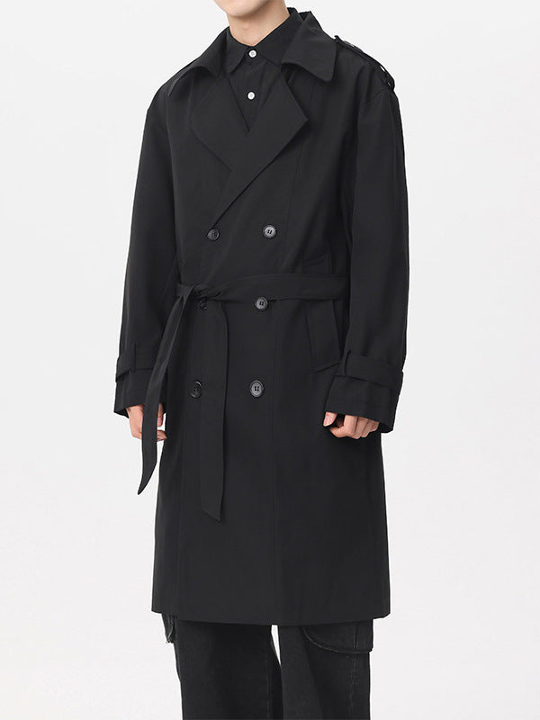 Classic Double-Breasted Trench Coat - Dalm Fashion
